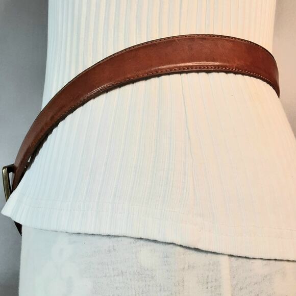 Chaps Italian Leather Mens Belt XXL Waist Saddle Brown - Picture 5 of 13